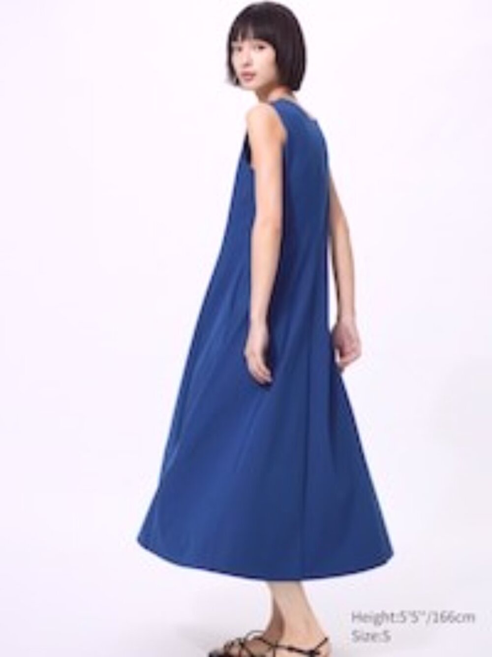 UNIQLO Ultra Stretch AIRism Fit-and-Flare Dress - NAVY - SMALL - NWT